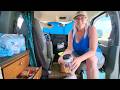 Budget van life living super cheap in a passenger van  nobuild van life