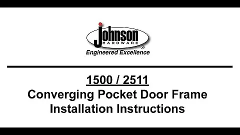 Johnson Hardware® 1500 Converging Door Installation