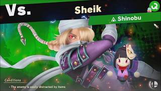 Super Smash Bros Ultimate Vs Sheik Unlocks Shinobu World Of Light - Adventure Mode