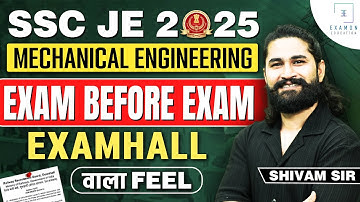SSC JE 2025 | SSC JE Mechanical Classes | SSC JE Mechanical Live Paper Solution | Shivam Sir