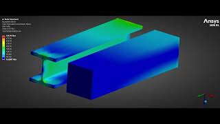 I-Beam vs Solid Beam | Cantilever Bending Comparison | ANSYS FEA