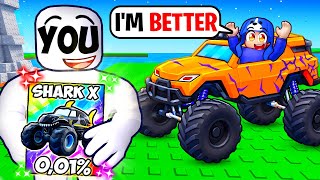 YOU Pretended to be a NOOB Then Used the 0.1% SHARK X MONSTER TRUCK...