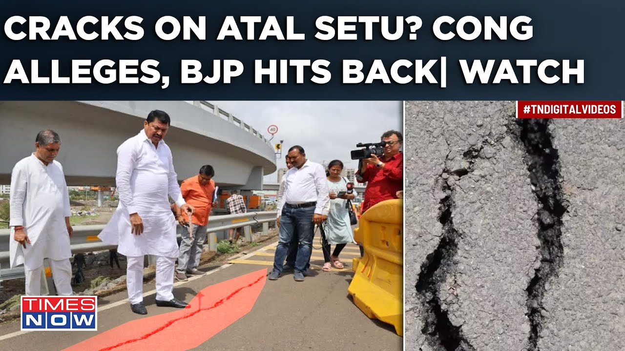 Cracks On Mumbai’s Atal Setu? Cong Alleges Corruption, BJP Hits Back As MMRDA Clarify| Watch Faceoff