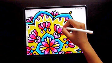 Drawing a mandala on Procreate using the Symmetry tool • iPad doodles • Procreate beginner tutorial