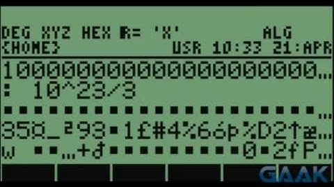 HP calculators: Algebraic bug on 49 series - Gaak