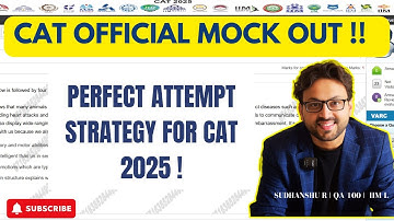 CAT 2025 Official Mock Breakdown + 99%ile Execution Strategy | How Toppers think inside the exam ?