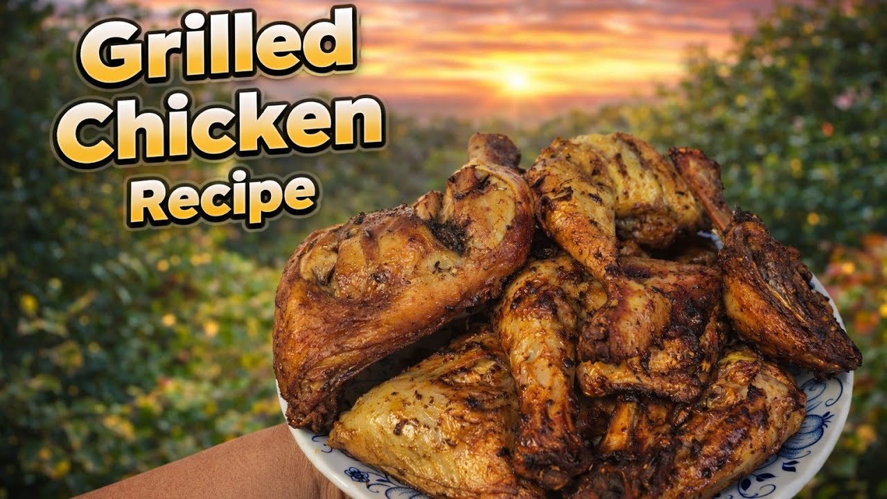 Grilled Chicken Recipe 🔥 | Juicy, Smoky & Easy Chicken at Home