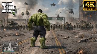 GTA 5 - Hulk Destroyed 10 Star Military Wanted Level Destruction!