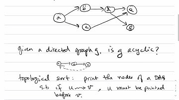 Graph Algorithms: Depth-First Search (DFS): Directed Acyclic Graphs and Topological Sort