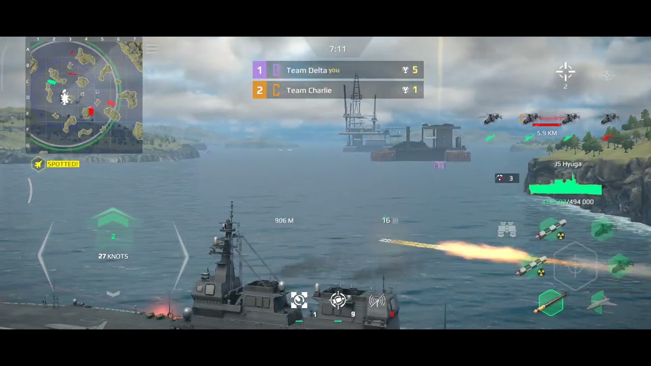 Modern warship Js Hyuga full rampage unstoppable