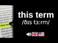 How to pronounce this term (CORRECTLY!)