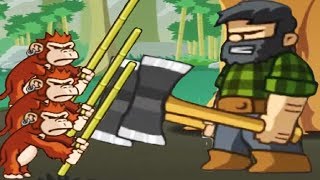 Животные против лесорубов #2  КОКО ЗАЩИЩАЕТ ЛЕС - игровой мультик Lumberwhack: Defend the Wild