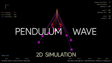 Pendulum Wave Simulation in Java 2D - Rendering mechanics and chaos!!