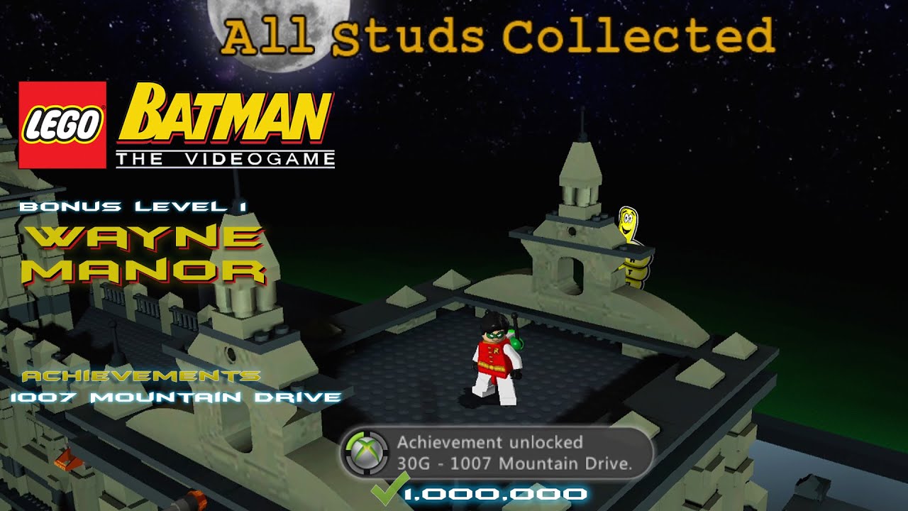 Lego Batman 1: Bonus Lvl 1 / Wayne Manor (All 100 Purple Studs!) - HTG -  YouTube