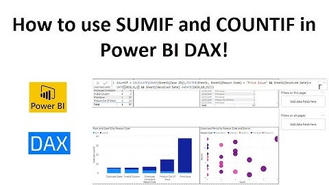 Power BI DAX - CountIF and SumIF Made Super Easy!