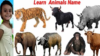 Animal video For kids Cow, Dog, Cat, Horse, Deer, Zebra || Learn Animals Name in English || #Cow || screenshot 1