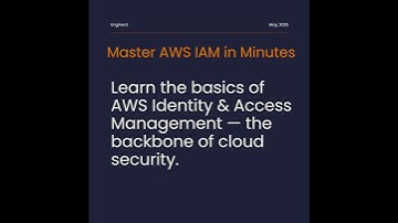 AWS IAM is a security and resource management service from AWS. #AWS #Cloud #IAM #Security