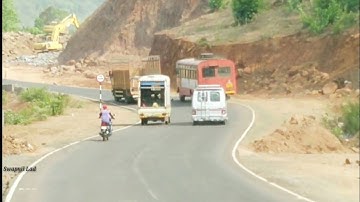 MSRTC Bus Overtakes..Mumbai Goa National Highway