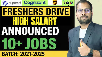 Cognizant Superset Last Date Apply Now | UPS, ION, SBI Jobs For Freshers | Don