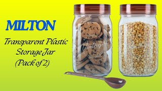Milton Transparent Plastic Storage Jar Pack Of 2