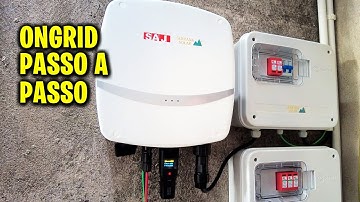 Instalando INVERSOR OnGrid SAJ com String Box CC e CA - Energia Solar Passo a Passo