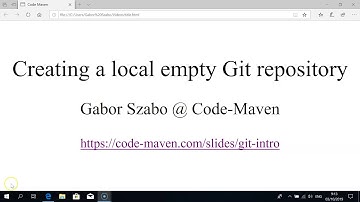 Creating a local git repository