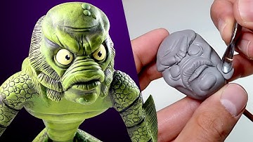 Sculpting The CREATURE FROM THE BLACK LAGOON! (Timelapse) Polymer Clay Tutorial | Ace of Clay