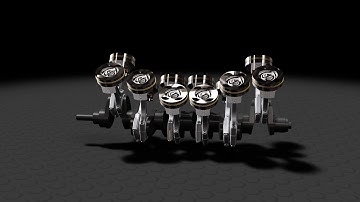 V12 Crankshaft Animation Autodesk Inventor, Autodesk Showcase