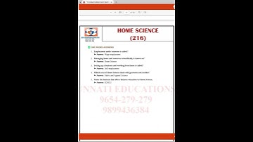 nios home science class 10 important questions 2025|Home Science MCQ+vFill in the Blanks+ True False