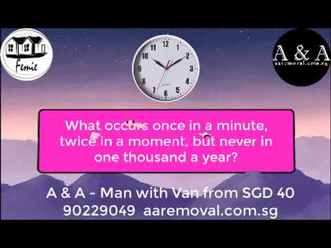 What occurs once in a minute, twice in a moment, but never in one thousand year?