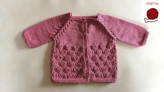 Babyjacke stricken, Schritt für Schritt, andere Größen siehe Infobox