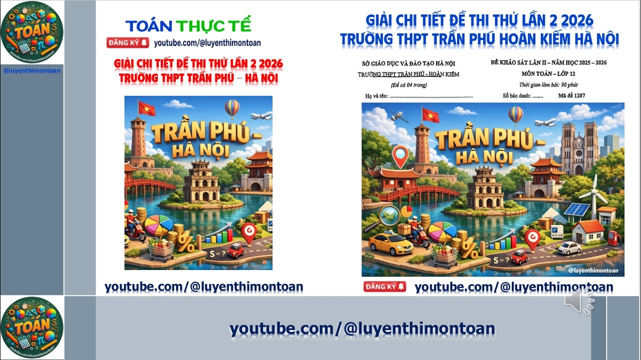 💯 Giải Chi Tiết Đề Thi Thử  lần 2 2026  THPT TRẦN PHÚ HOÀN KIẾM Sở GD ĐT HÀ NỘI | Ôn Chuẩn TN THPT