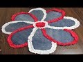 घर पर पड़े हुए बेकार कपड़ों से बनायें बहुत ही सुन्दर फूल जैसा पायदान Door mat