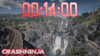14 Minute Countdown Timer ⏱️ Relaxing Waterfall in Red Dead Redemption 2