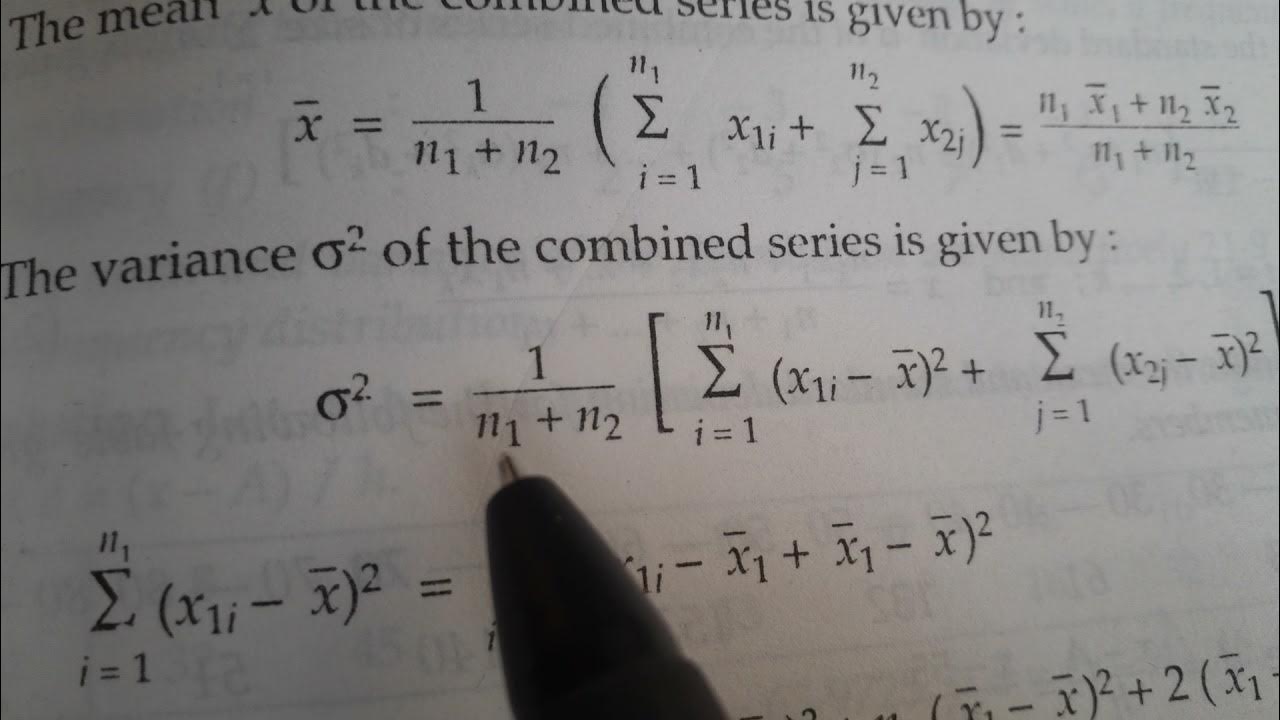 Derivation of combined variance youtube