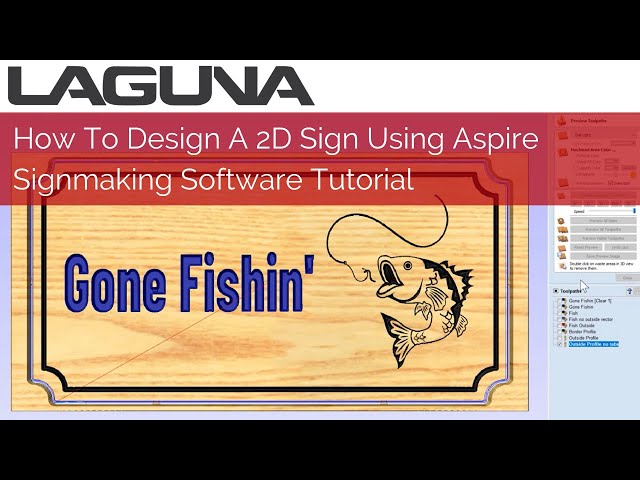 How To Design A 2D Sign Using Aspire Or VCarve Pro Software | Sign Making Software Tutorial