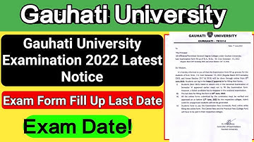 Examination Form fill up notice for BA/BSc/BCom Semester-6, 2022