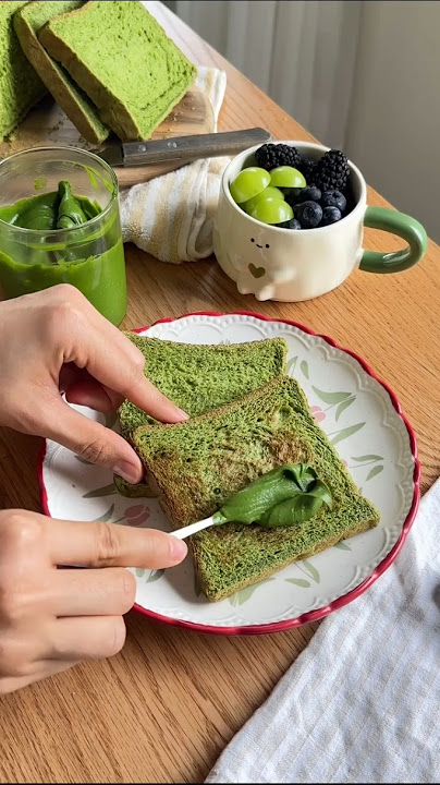 Rich and creamy matcha milk jam, perfect pair with toasted bread!   