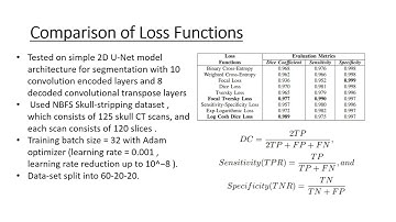 Survey on Loss Functions Used in Image Semantic Segmentation & Classification