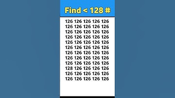 Find the odd number 128 #shorts #viral #numbers #quiz #maths #games #iqtest
