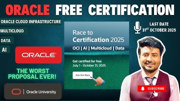 Oracle FREE Courses | Claim your ORACLE Free Certification | #oracle #dataanlysis #certification