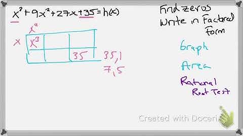 Factoring a Cubic Polynomial with the Area Model