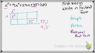 Factoring a Cubic Polynomial with the Area Model Profile