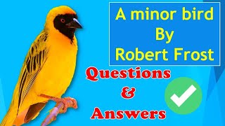 A Minor Bird - Questions And Answers Robert Frost