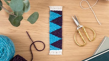 How to weave an EASY triangle pattern bookmark!