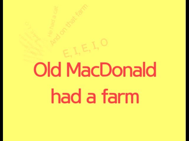 Old MacDonald Had A Farm (Lyrics Only) class=