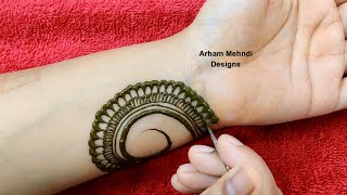 Easy Simple Mehndi Design For Front Hand Rakhi Eid Special Stylish Arabic Mehndi Design Youtube