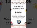 Stoicism Explained in 30 Seconds | One Word Substitution