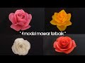 4 model bunga mawar mudah dan mirip aslinya dari plastik kresek !