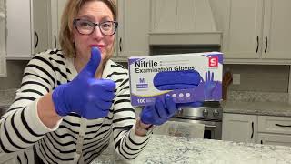 Nitrile Gloves - Disposable, Latex-Free, Powder-Free, Food Safe - by Schneider